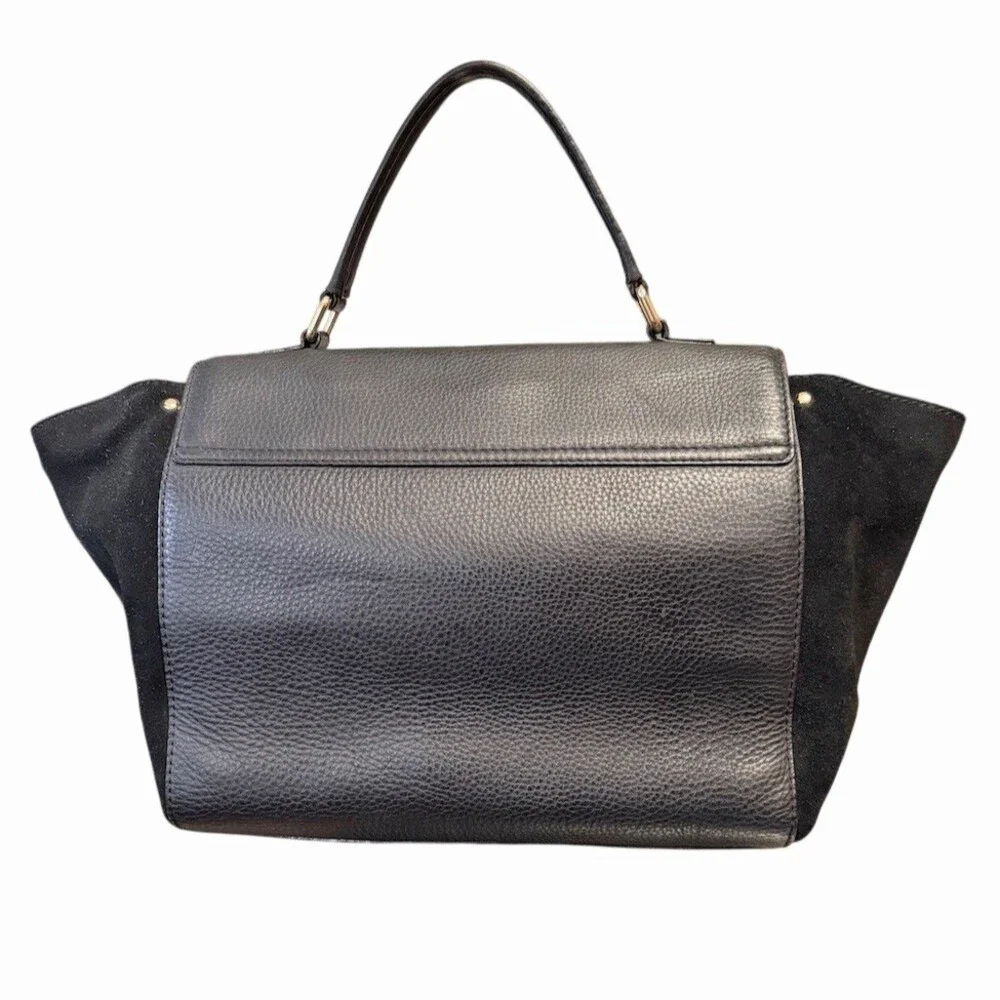 Kate Spade Magnolia Park Laurel Satchel Top Handle Bag Black Turn Lock